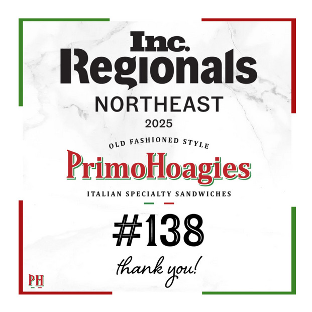 PrimoHoagies Recognized as One of the Fastest Growing Companies in Northeast